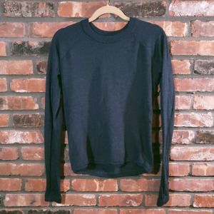 Lululemon Sit in Lotus Merino Wool Sweater in Heathered Inkwell Cozy Women's 8